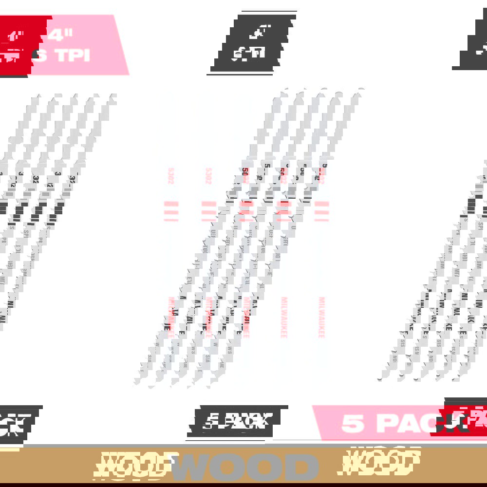 Jig Saw Bl Wood 6T 4L 5Pk